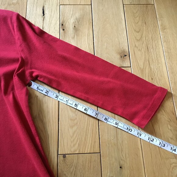 Ralph Lauren Red Eyelet Cotton Tunic Neck Shirt - Picture 10 of 16